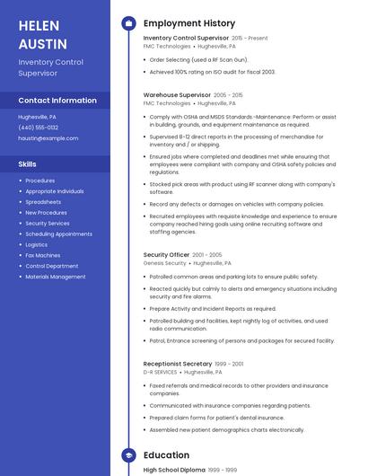Resume example 4
