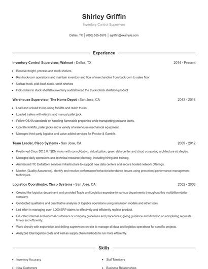 Resume example 1