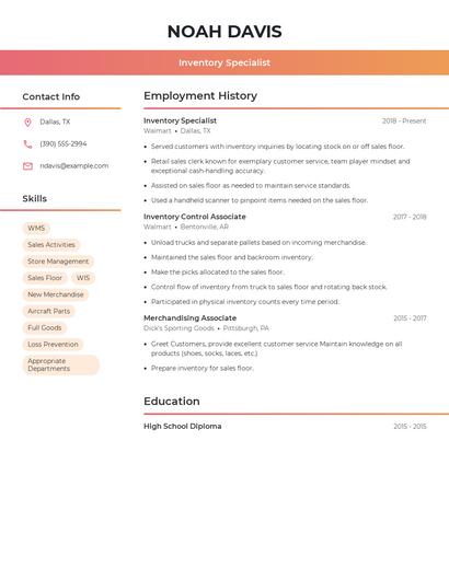 Resume example 3