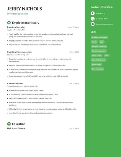 Resume example 4