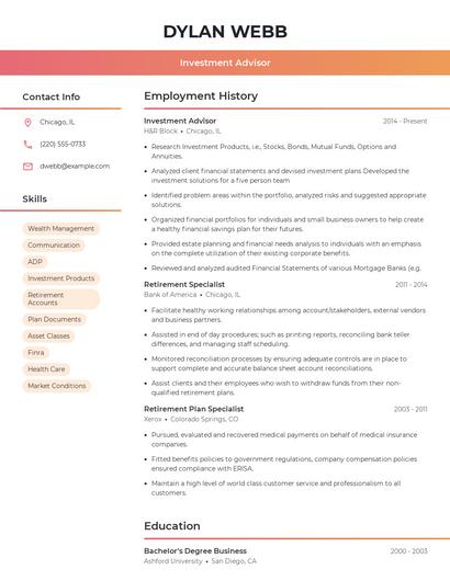 Resume example 3