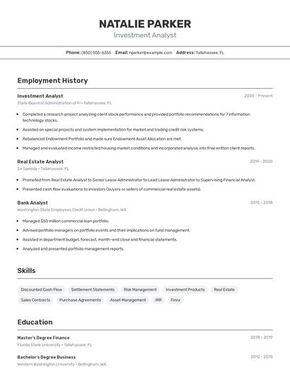 Resume example 2