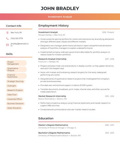 Resume example 3
