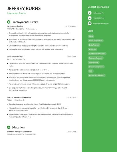 Resume example 5
