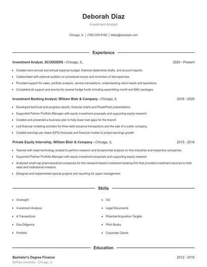 Resume example 1