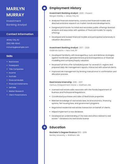 Resume example 5