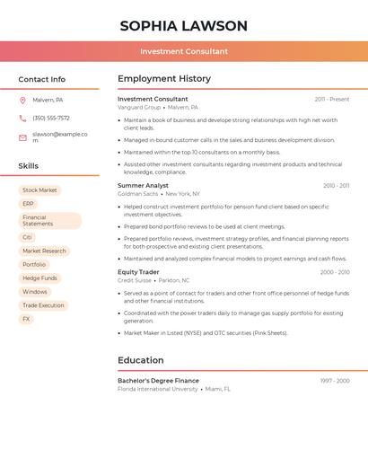 Resume example 3