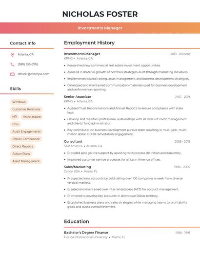 Resume example 3