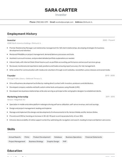 Resume example 2