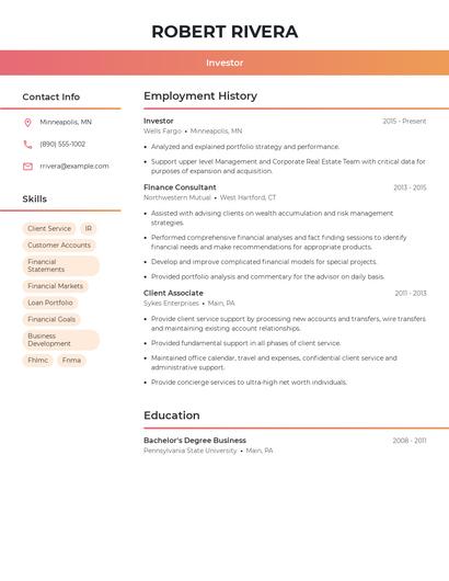 Resume example 3