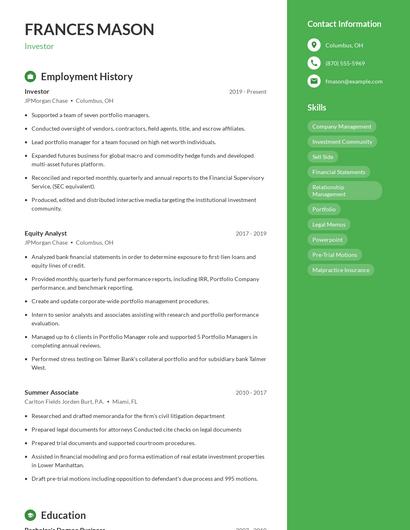 Resume example 4