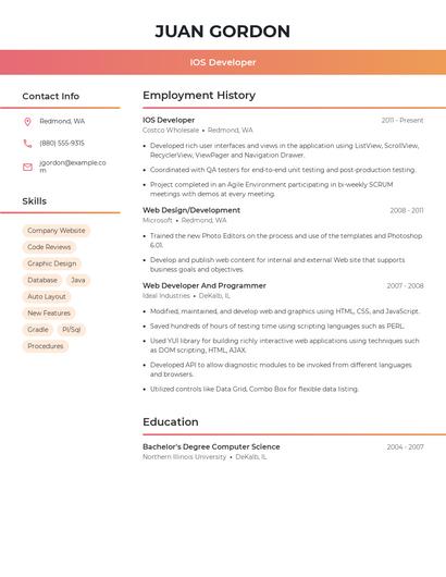 Resume example 3