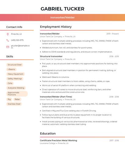 Resume example 3