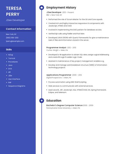 Resume example 5