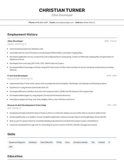 Resume example 2