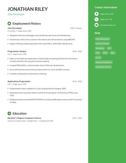 Resume example 4