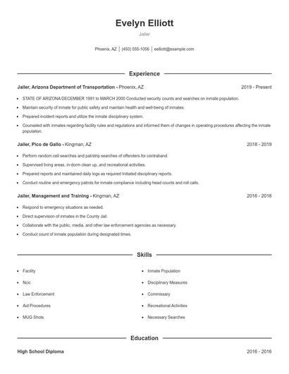 Resume example 1