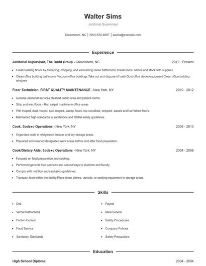 Resume example 1