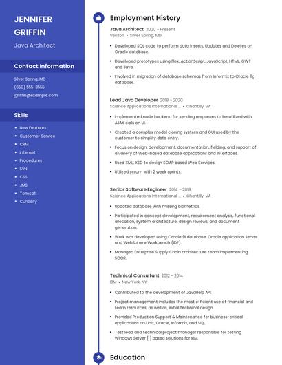 Java Architect Resume