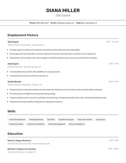 Resume example 2