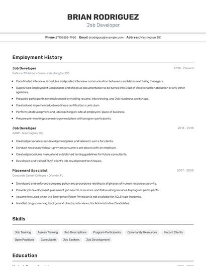 Resume example 2