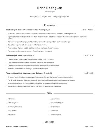Resume example 1