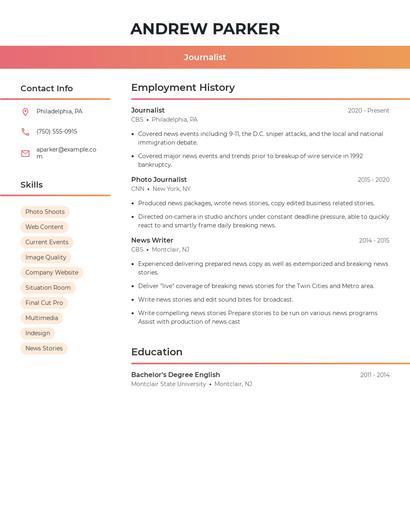 Resume example 3