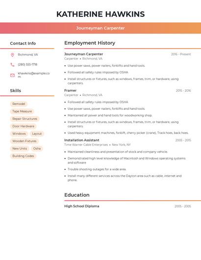 Resume example 3