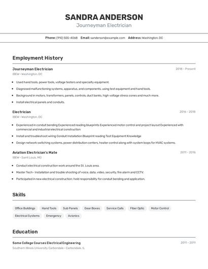 Resume example 2