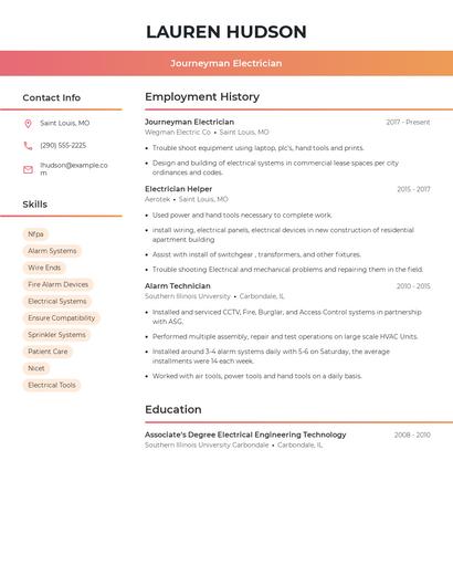 Resume example 3