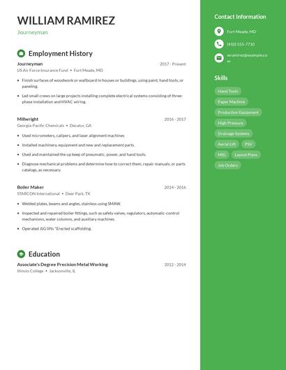 Resume example 5