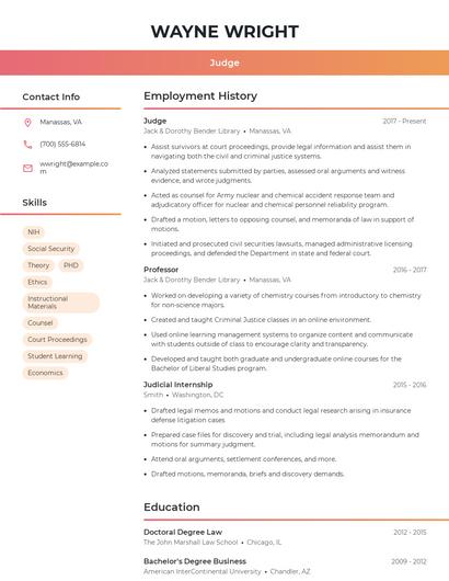Resume example 3