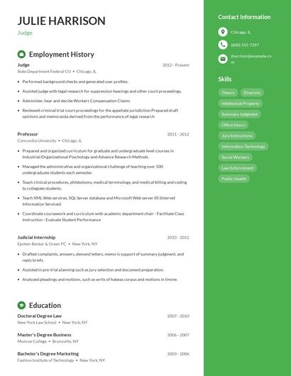 Resume example 4