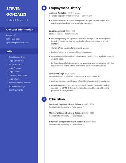 Judicial Assistant Resume