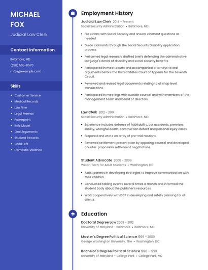 Resume example 5