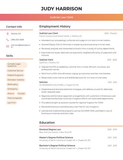 Resume example 3