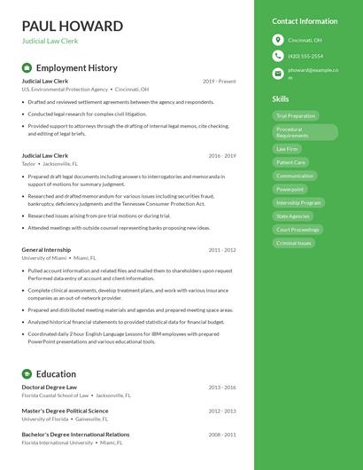 Resume example 4