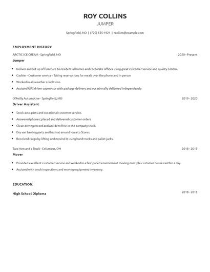 Jumper Resume