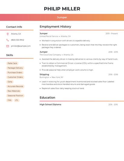 Jumper Resume