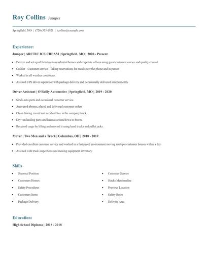 Jumper Resume