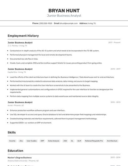 Resume example 2