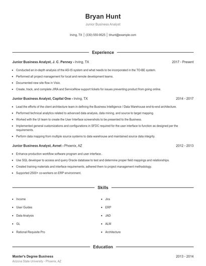 Resume example 1