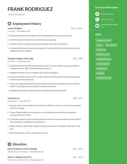 Resume example 5