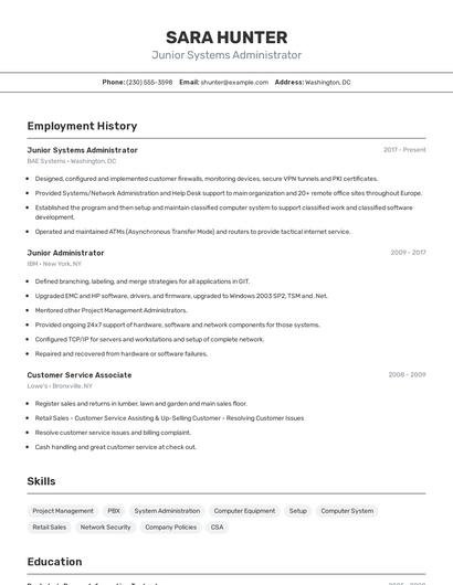 Resume example 2