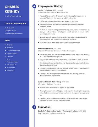 Resume example 5