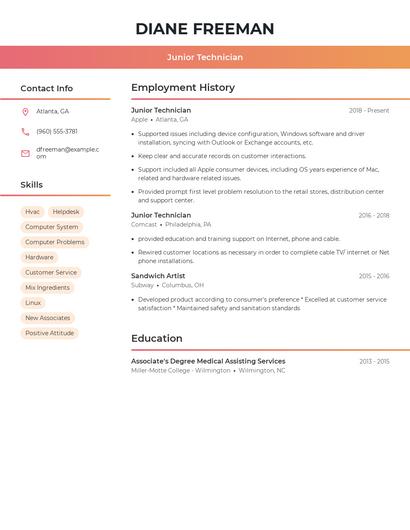 Resume example 3