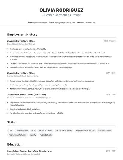 Resume example 2