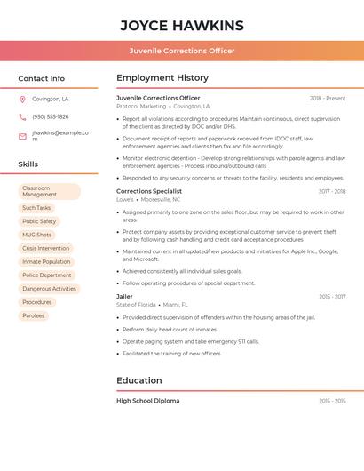 Resume example 3