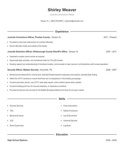 Resume example 1