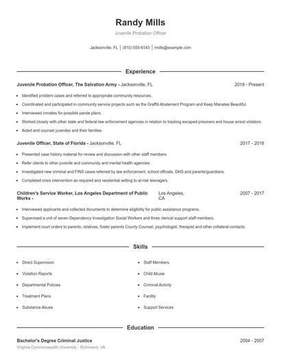 Resume example 1